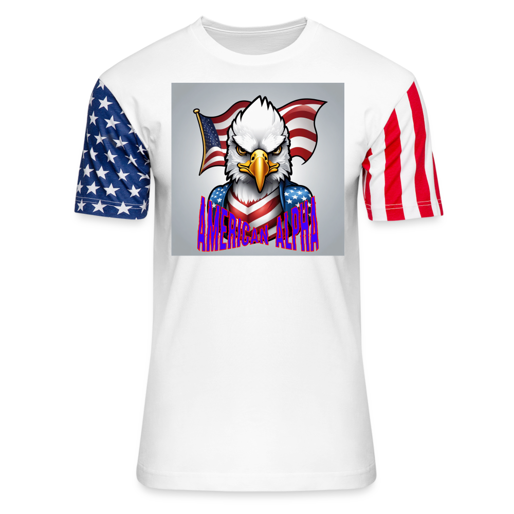 Adult Stars &amp; Stripes T-Shirt | LAT Code Five™ 3976 - white