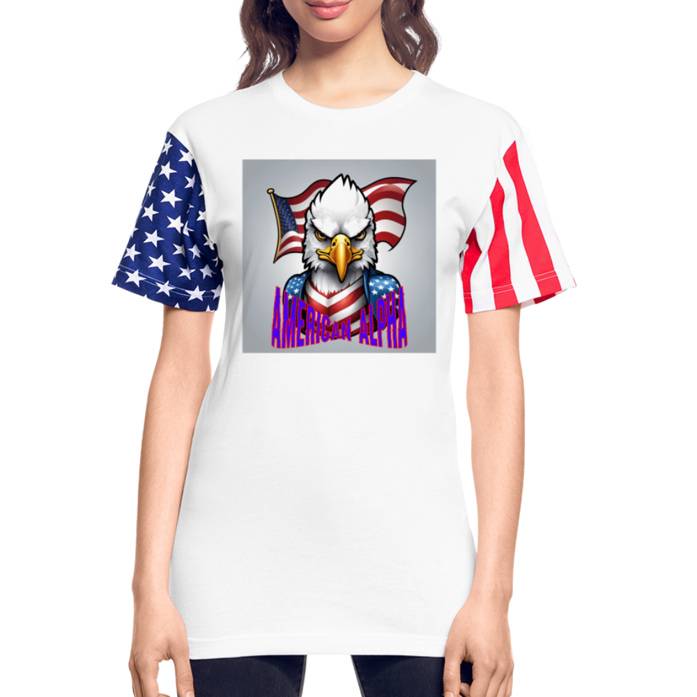 Adult Stars &amp; Stripes T-Shirt | LAT Code Five™ 3976 - white